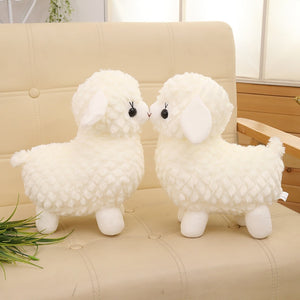 Cute White Lamb Alpaca Plush Stuffed Pillow Doll