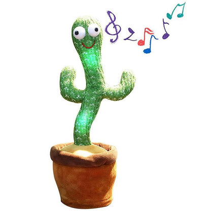 Electric Dancing Luminous Cactus Plush Stuffed Toy with Light