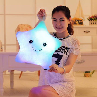Star Shape LED Luminous Glowing Light Soft Plush Stuffed Pillow Doll