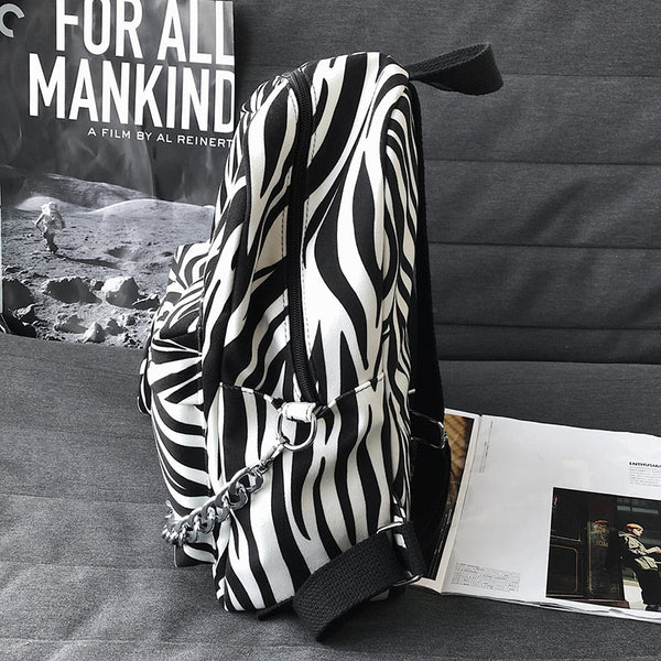 Zebra print outlet backpack