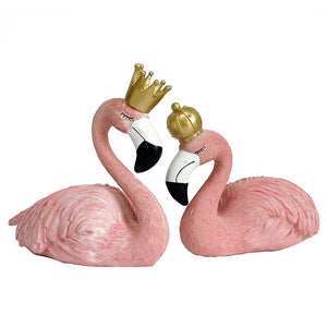 Resin Flamingos Figurine Crafts Statue Decoration