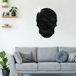 Geometric Skeleton Skull Head DIY Acrylic Mirror Wall Sticker Home Decor Decals