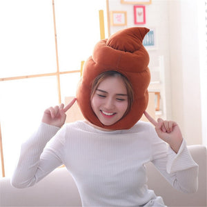 Funny Poo Shit Excrement Stuffed Plush Hat Gift