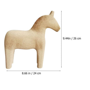 Unfinished Wooden Pony Horse Crafts Ornaments DIY Figurine