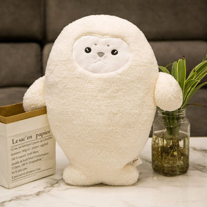 Super Cute White Seal Soft Plush Stuffed Doll Pillow Gift