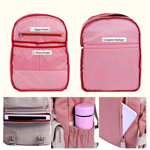 Candy Color Multifunction Large Capacity School Bag Backpack