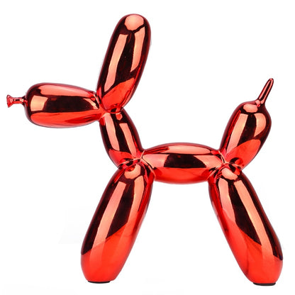 Electroplating Balloon Dog Metallic Style Resin Model Sculpture Figurine