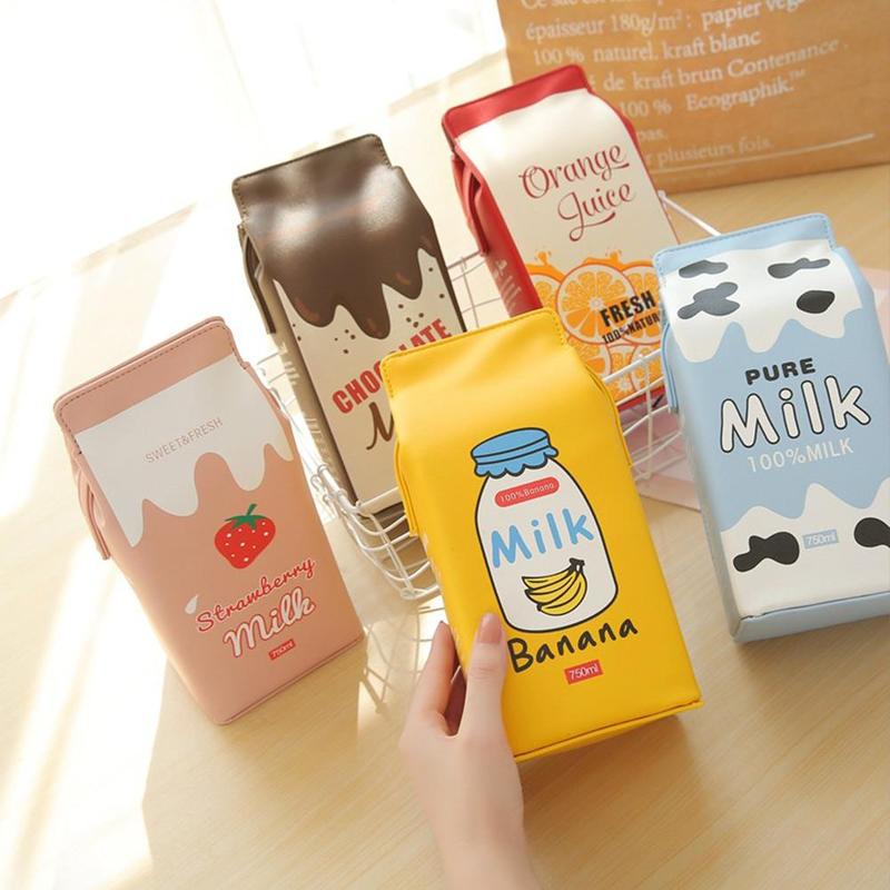 Cartoon Juice Milk Box Coin Purse Mini Shoulder Bag