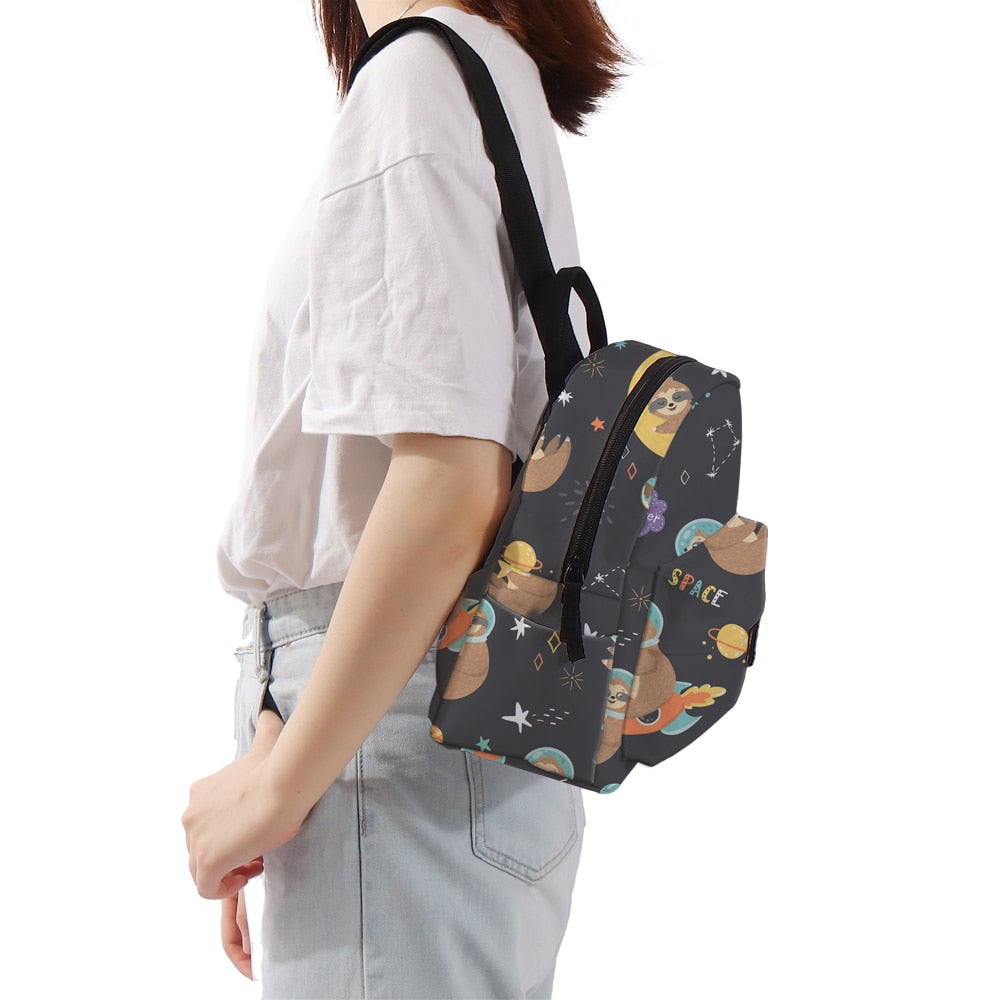 Under One Sky Mini Backpack Sloth Under1Sky Sloth Hearts Black NWT* Cute