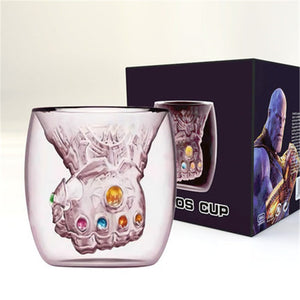 The Infinity Gauntlet Thanos Fist Glass Coffee Cup Mugs Gifts
