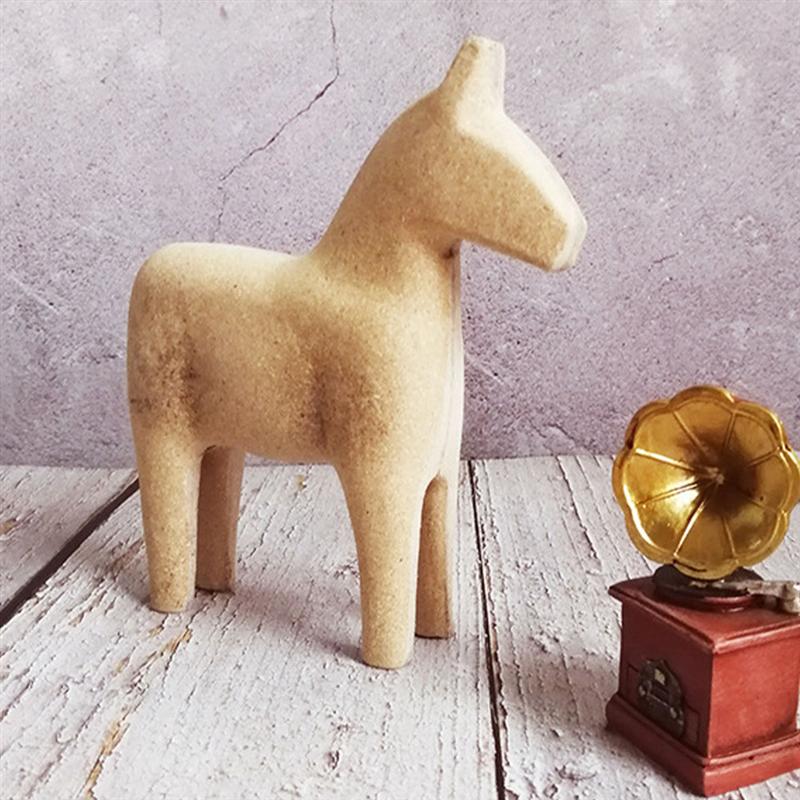 Unfinished Wooden Pony Horse Crafts Ornaments DIY Figurine