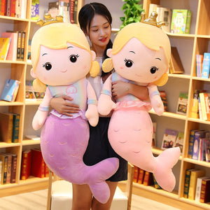Cute Cartoon Princess Mermaid Girl Soft Plush Stuffed Pillow Doll Birthday Gift