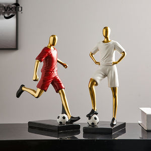 Sport Soccer Football Character Resin Model Statues Sculptures