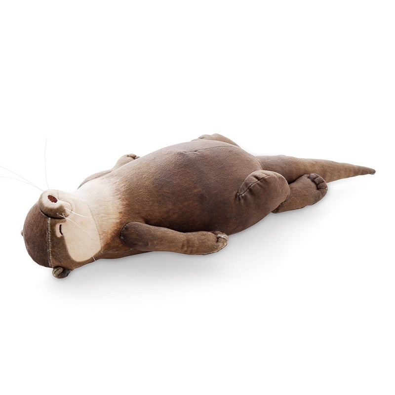 Cute Lying Otter Plush Stuffed Wrist Pad Pillow Pencil Case Doll Gift