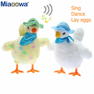 Funny Chicken Hens Lay Eggs Singing & Dancing Electric Pet Plush Toys Gifts