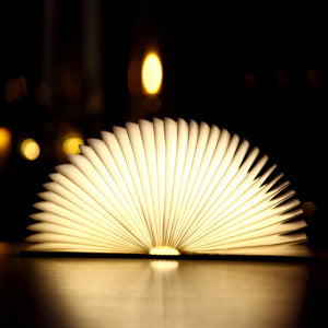 Magnetic Foldable Wooden Book LED Night Light Desk Lamp
