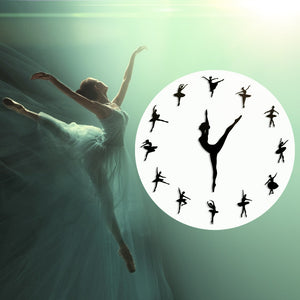 Charming Ballerina Girl Ballet Dancer Wall Clock