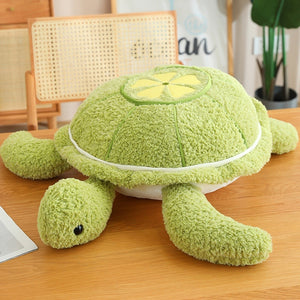 Cute Cartoon Turtle Fluffy Fur Soft Plush Stuffed Pillow Doll Gift