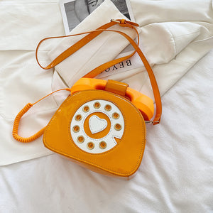 Retro Classic Telephone Shape Purses Handbags Shoulder Bag