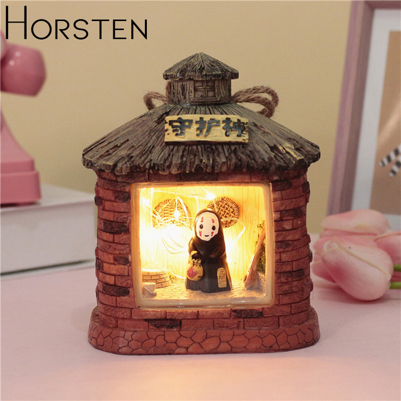 Cute No Face Faceless Resin Night Light Star Bedside Lamp