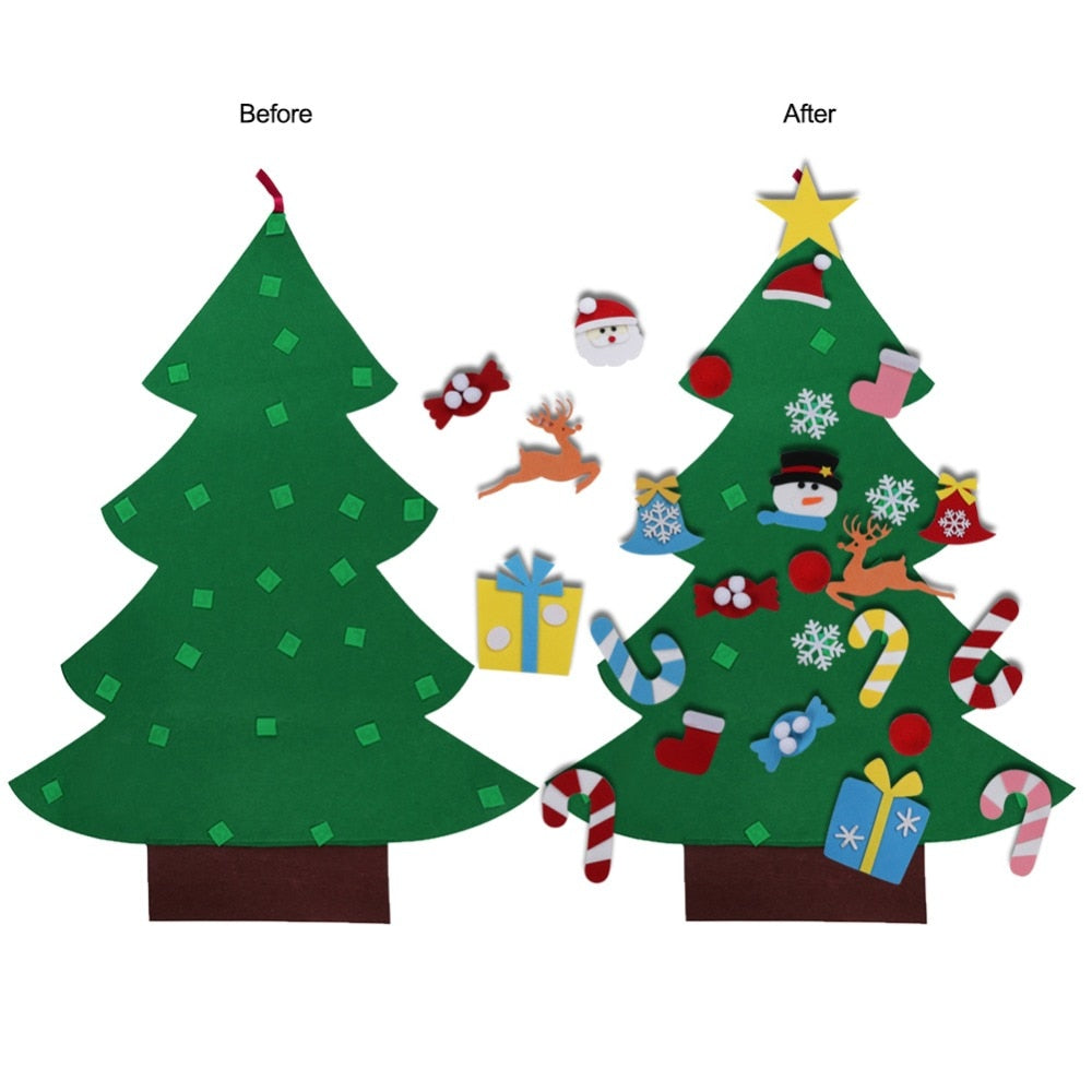 D.I.Y Felt Artificial Christmas Tree New Year Gifts Wall Hanging