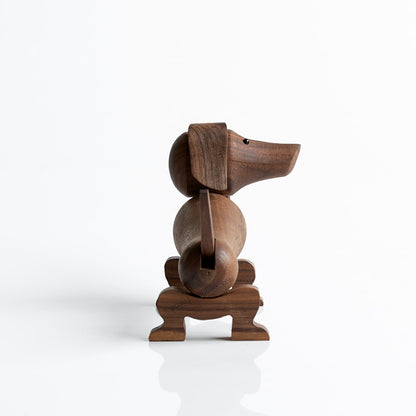 Handmade Wooden Dachshund Dog Figures Home Decoration