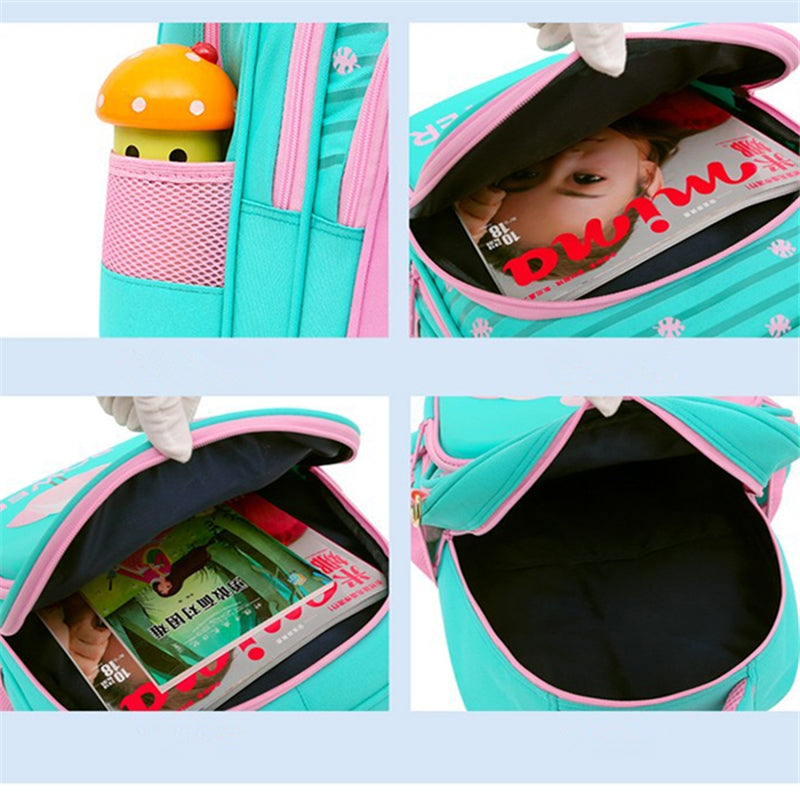 Cartoon 3D Flamingo Shark School Bag Backpack For Girls Boys
