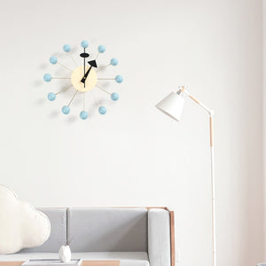 Modern Minimal Round Ball Wood Quiet Slient Wall Clock Home Decor