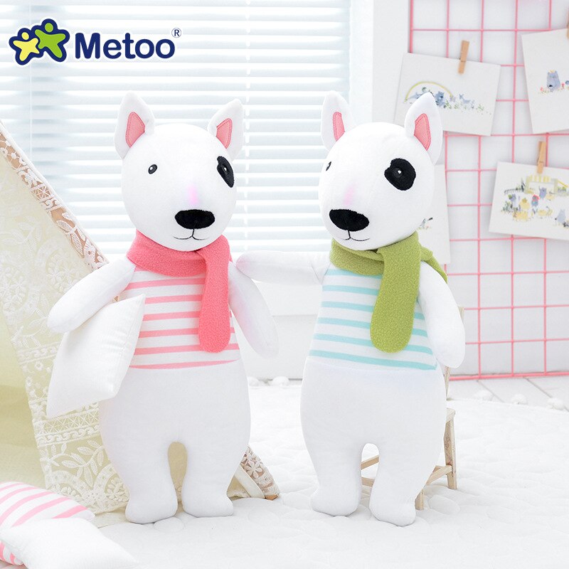 Cute Bull Terrier Puppy Plush Doll Toys with Scarf