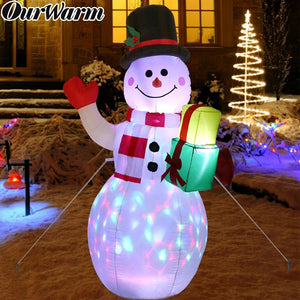 Christmas Santa Snowman Inflatable LED Night Light Outdoor Decor