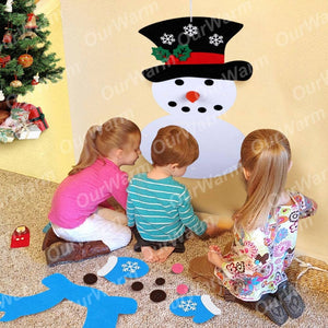 DIY Felt Snowman Christmas Wall Hanging Decoration