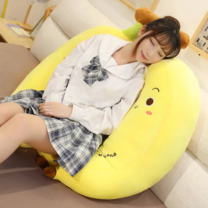 Cute Cartoon Bunches of Bananas Fruit Plush Stuffed Pillows Doll