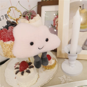 Cute Appease Star Moon Cloud Plush Doll Stuffed Keychain