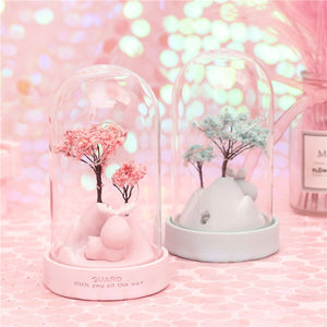 Cherry Blossoms Floral LED Fairy Light Glass Lamps Christmas Gift