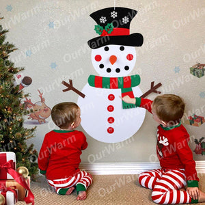 DIY Felt Snowman Christmas Wall Hanging Decoration