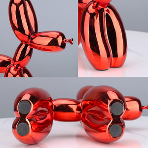 Electroplating Balloon Dog Metallic Style Resin Model Sculpture Figurine