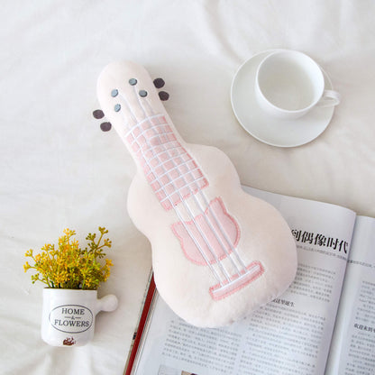 Cute 3D Guitar Plush Toy Soft Pillow Home Decor Pillows Gift