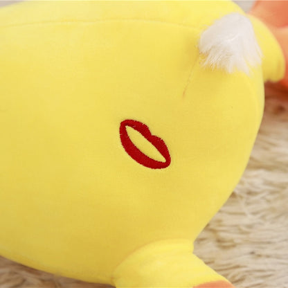 Yellow Duck Plush Dolls Stuffed Soft Pillow Cushion