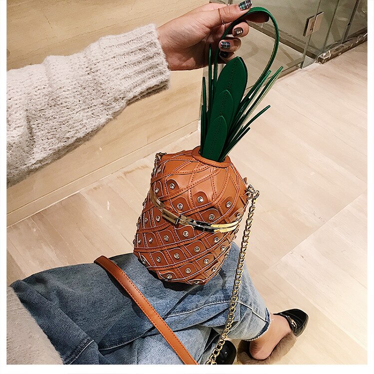 Pineapple Leather Purse Handbags Shoulder Bag