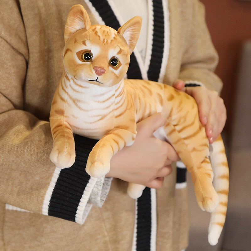 Realistic Lifelike Cat Plush Stuffed Doll Cat Lover Gift