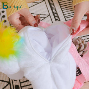 Sleeping Unicorn Soft Plush Backpack Doll Bag