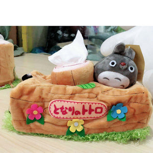 Cute Anime My Neighbor Totoro Monster Wood Log Doll Tissue Cover Decor