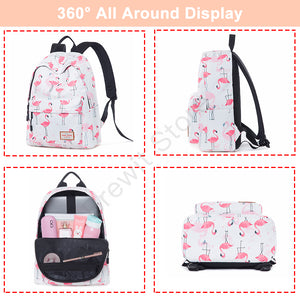 Beautiful Flamingo 14 Inch Laptop Backpack Bookbag