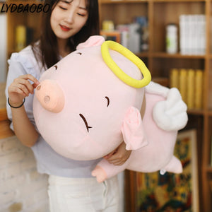 Cute Cupid Angel Pig Cuddly Large 24 Inch Plush Stuffed Doll Pillow
