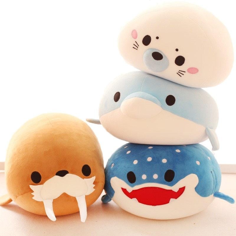 Cute Fatty Ocean Sea Animals Plush Stuffed Doll Pillow