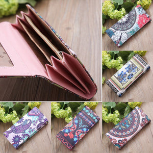 Beautiful Mandala Leather Long Aesthetic Wallet Purse Card Holder