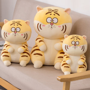 Cute Cartoon Chubby Tiger Stuffed Plush Doll Toy Pillow