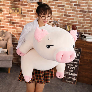 Giant Cartoon Pig Plush Stuffed Toy Doll Bolster Pillow