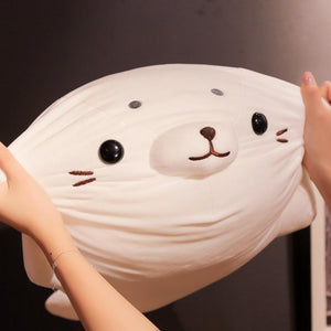 Cute Lying White Seal Plush Soft Plush Stuffed Doll Pillow Home Decor Gift