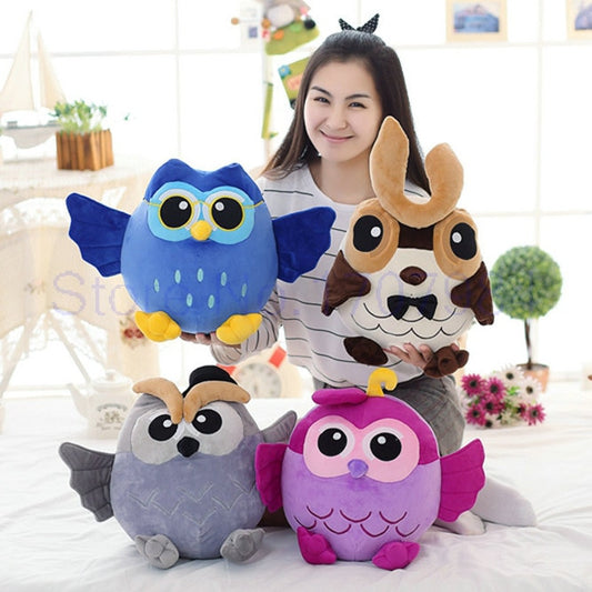 Cartoon Owl Superhero Stuffed Plush Pillow Doll Gift